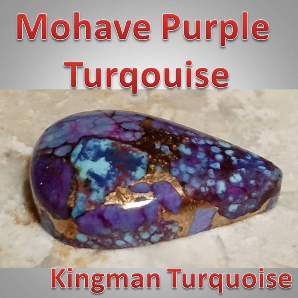MOHAVE PURPLE TURQUOISE cabochon stone rock 9 carats KINGMAN turquoise 01